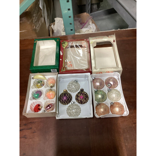 Vintage Lot Of 17 Krebs And Victoria Christmas Ornaments