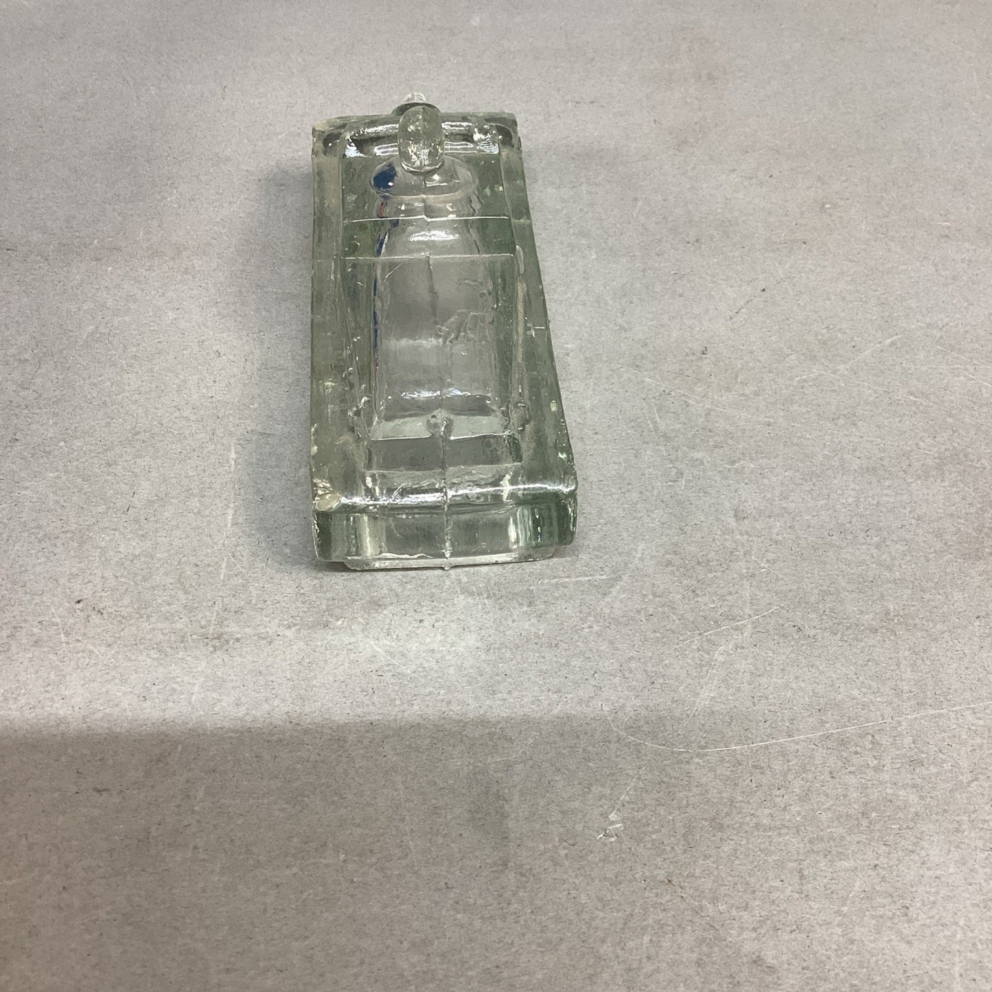 Vintage USA 1942 WWII Era Tank Victory Glass Candy Container