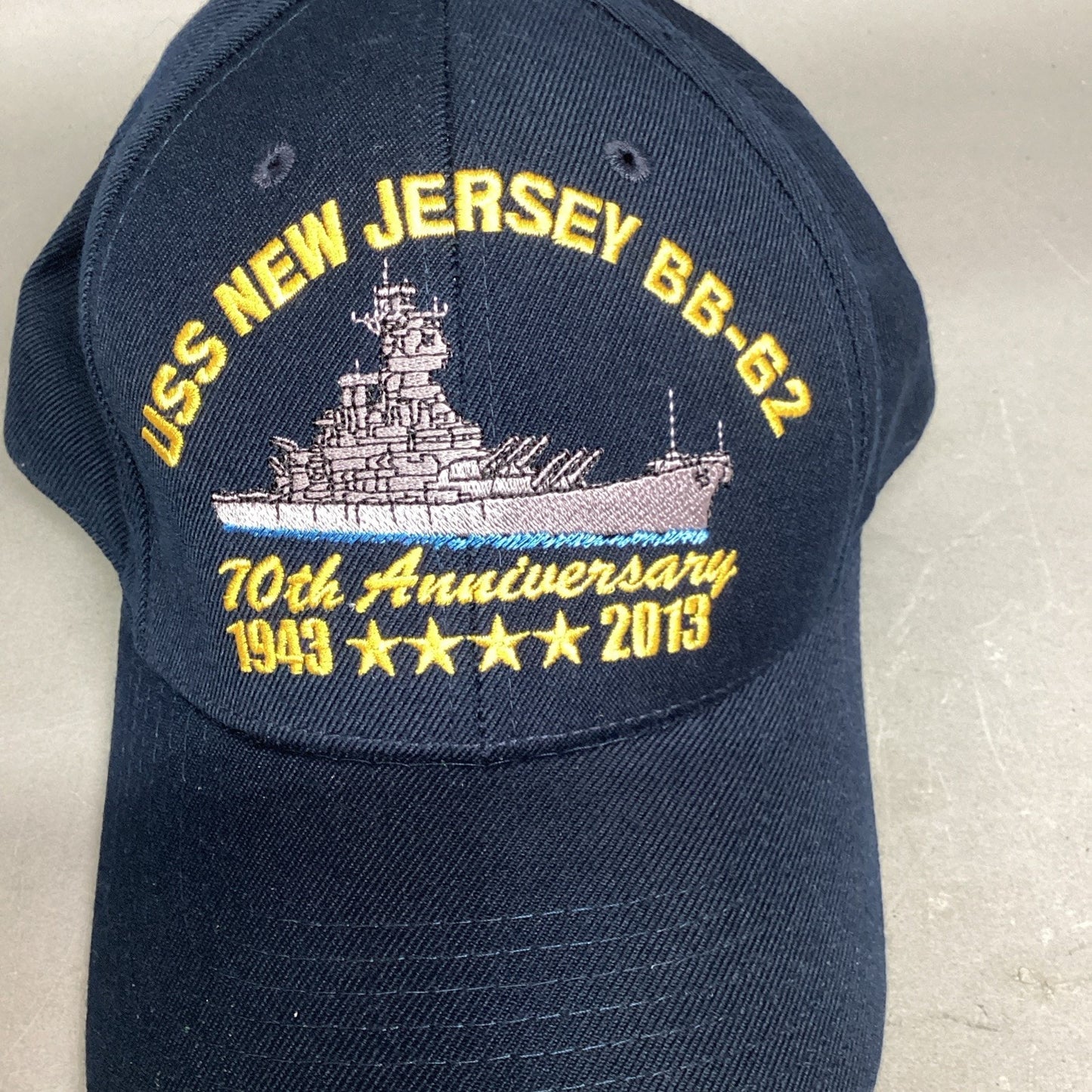 The Corps USS NEW JERSEY - BB-62 Hat, BB-62 Anniversary Hat & BB-62 Pin