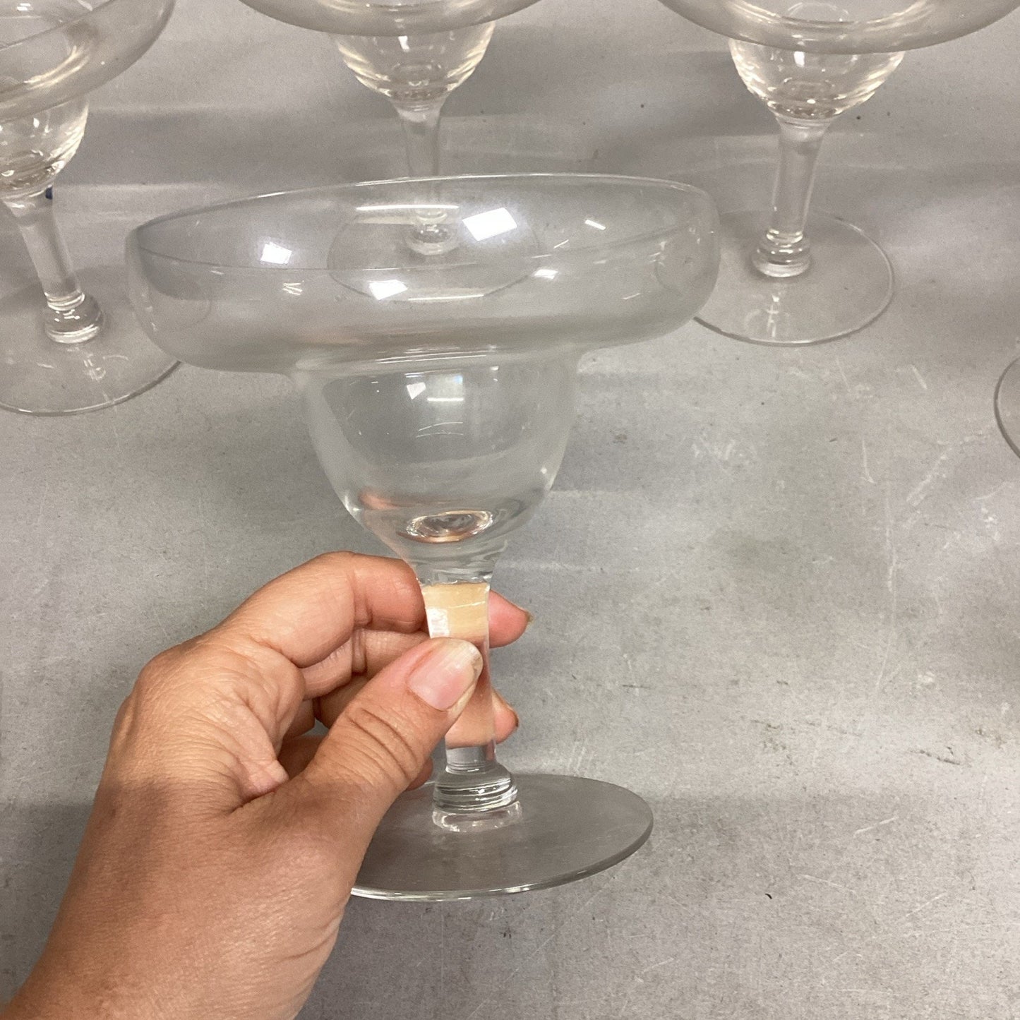 Lot Of 6 Margarita Glasses With 3 Other Glasses