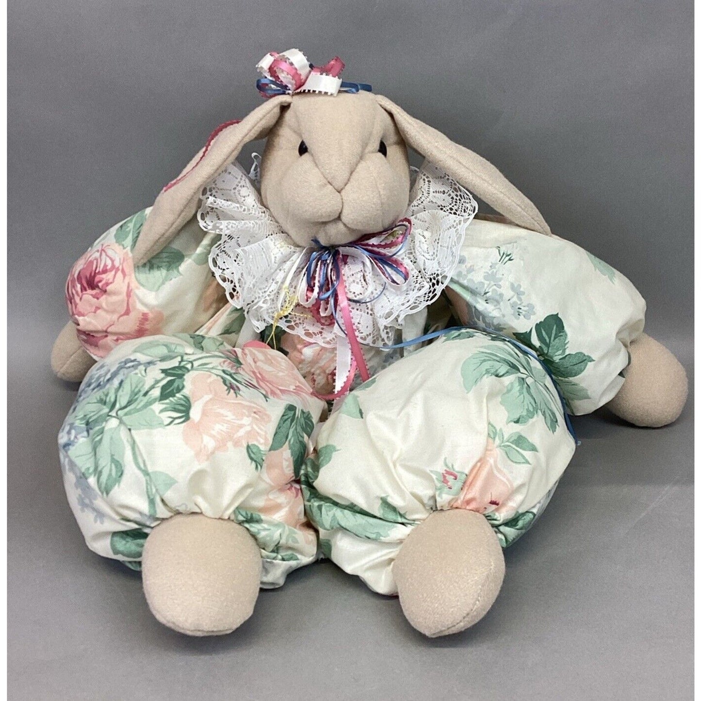 Vintage Collectible Primitive Handmade Plush Bunny Rabbit W/ Tag - 21”