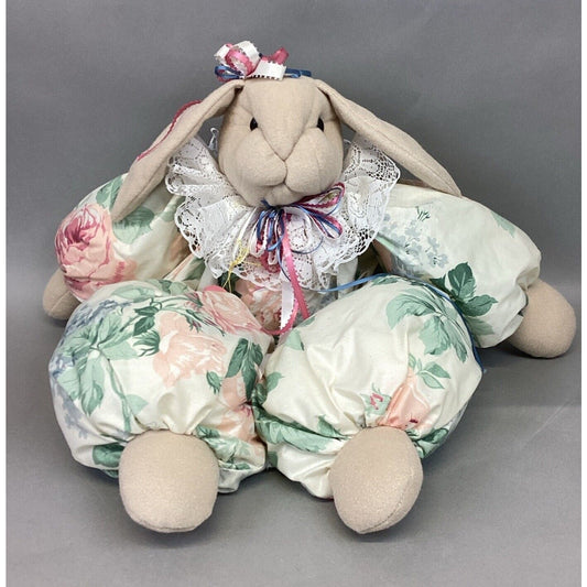 Vintage Collectible Primitive Handmade Plush Bunny Rabbit W/ Tag - 21”
