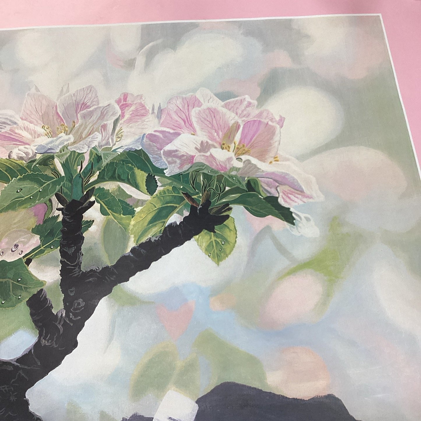 Oleziger Art Expo 1985 New York - Apple Blossoms Poster - 42.5x37.5”