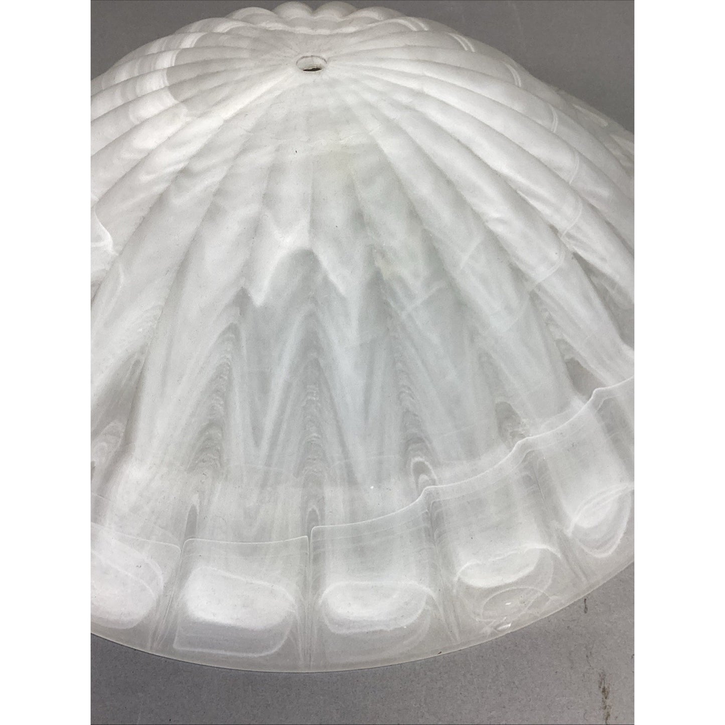 Vintage Frosted Glass Pendant Light Shade - 15.75”Dx5.5”H