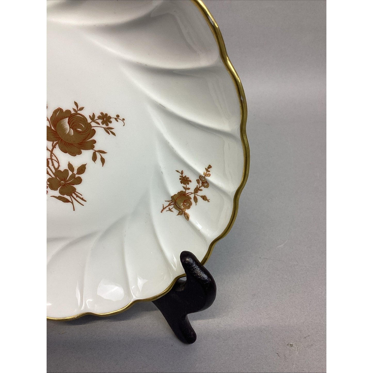 Limoges Floral White Dessert Dish - Made In France