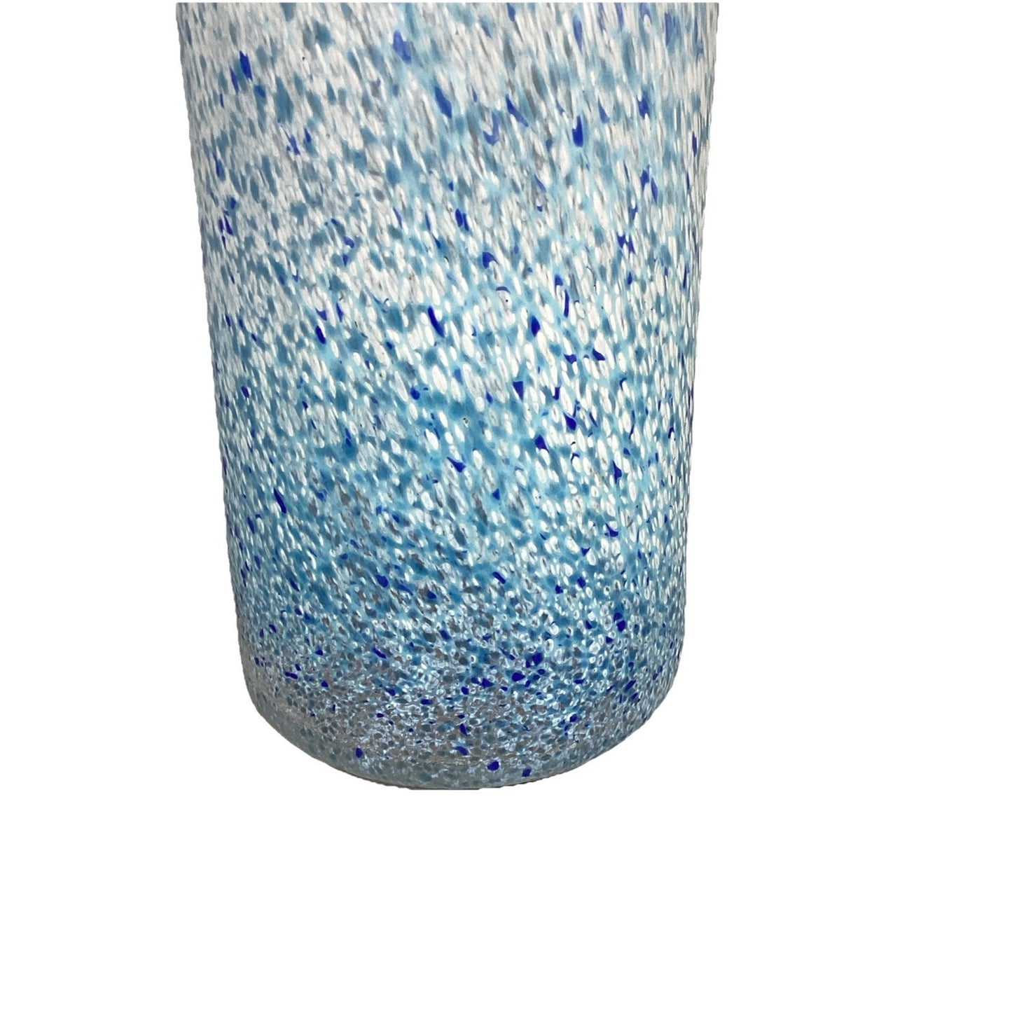 Handblown Speckled Blue Large Glass Decanter - 19”H
