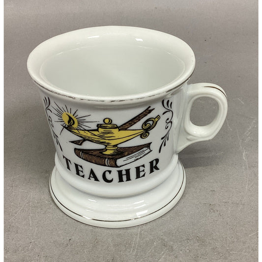 Vintage Knobler Teacher Genie Lamp Porcelain Mug W/ Gold Accents - Made In Japan