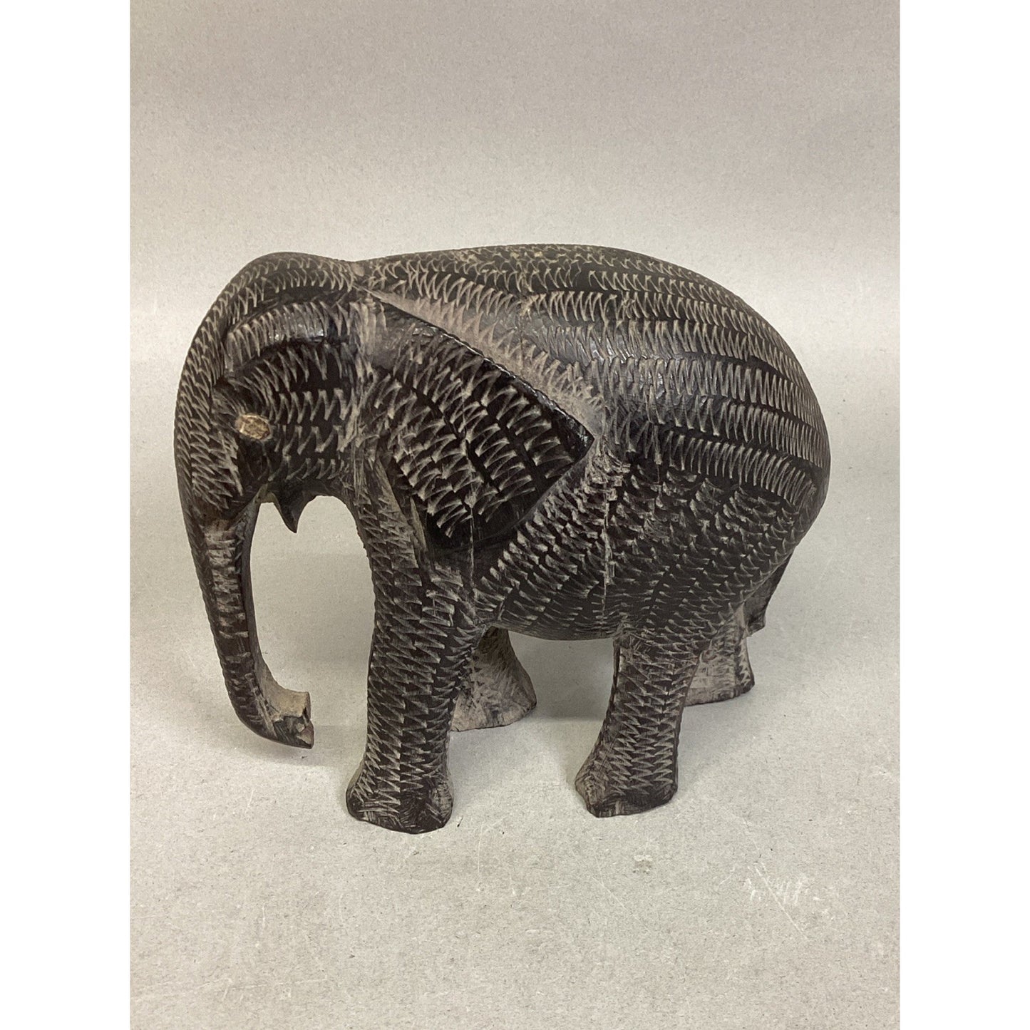 Handcarved African Elephant - 5x2.5x5”