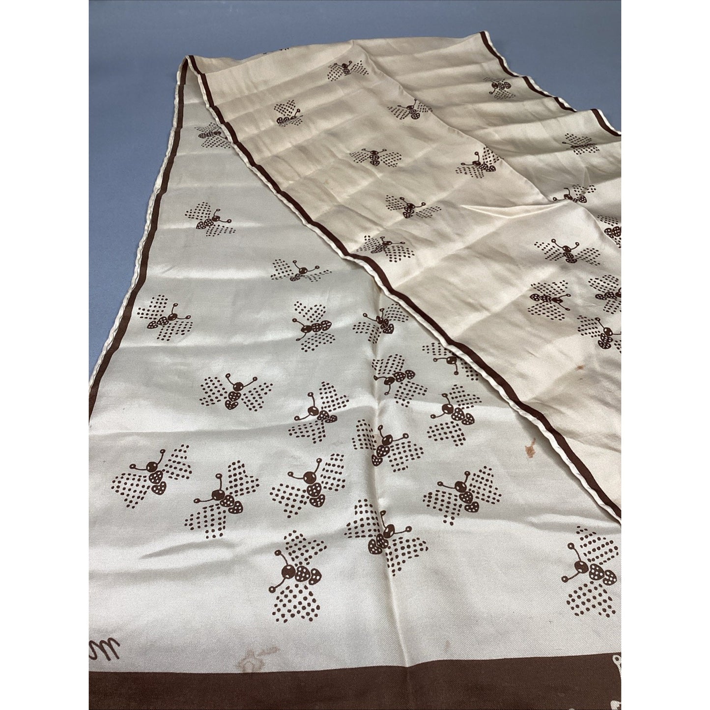 Mirsa 100% Silk Moth Scarf - 50x12” - Stained