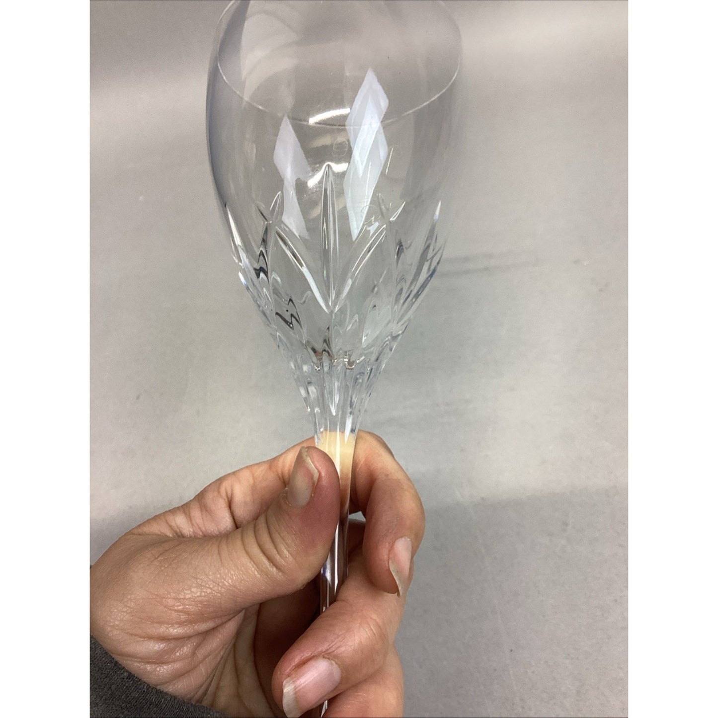 Signed Kate Spade Crystal Wine Glass - 8.75”H