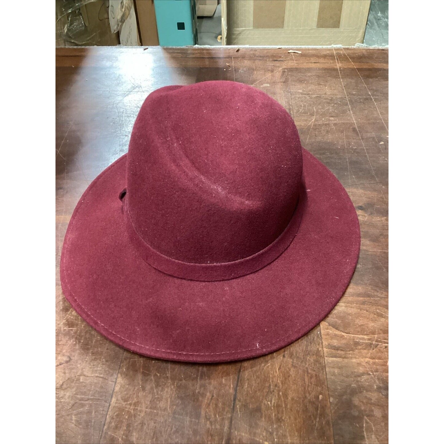 100% Wool Red Ladies Hat