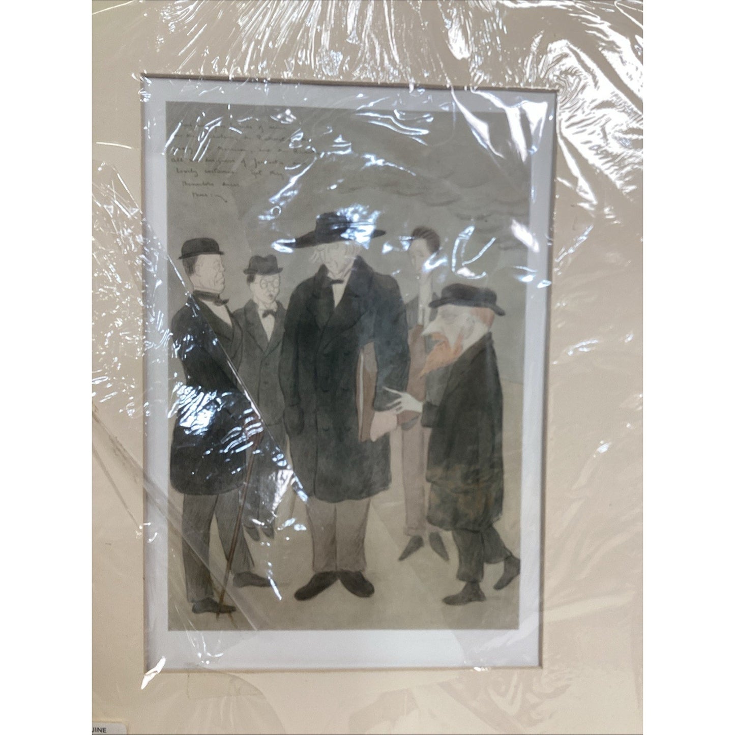 2 Antique 1925 Prints By Max Beerbohm- Nicholson Rattheson & A Caricature