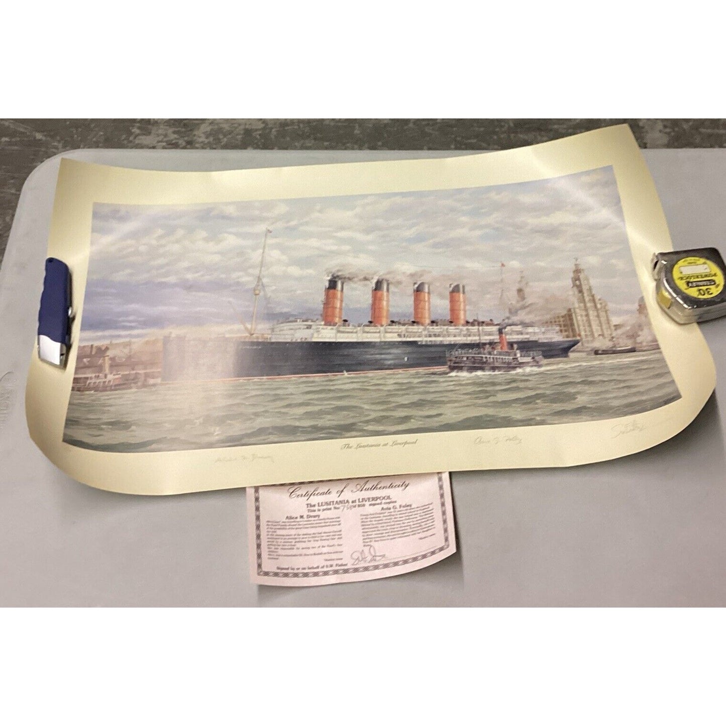 Lusitania At Liverpool Limited Edition Print W/ COA Signed By Survivors