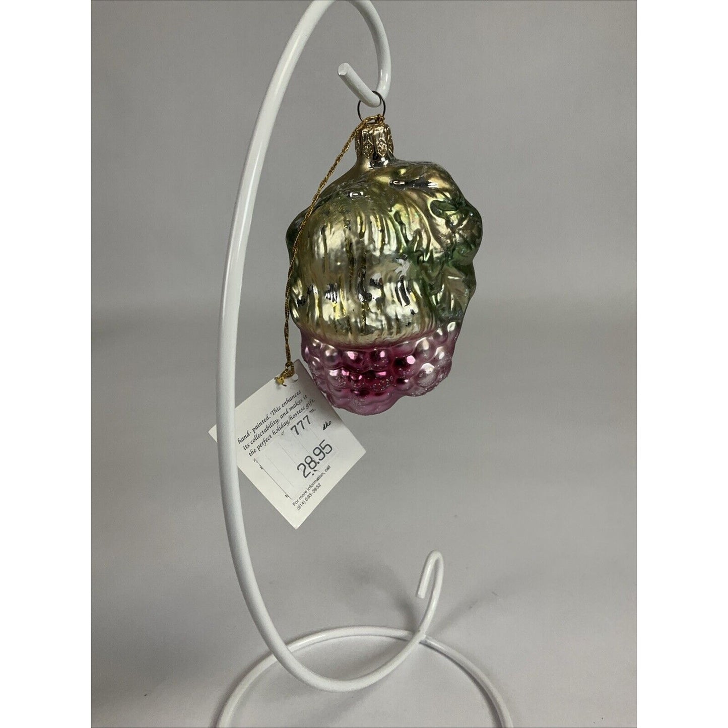 Christopher Radko Bordeaux Girl With Grapes Christmas Ornament