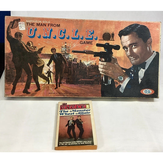 Vintage 1965 Napoleon Solo The Man From U.N.C.L.E. Board Game & Book (1967)