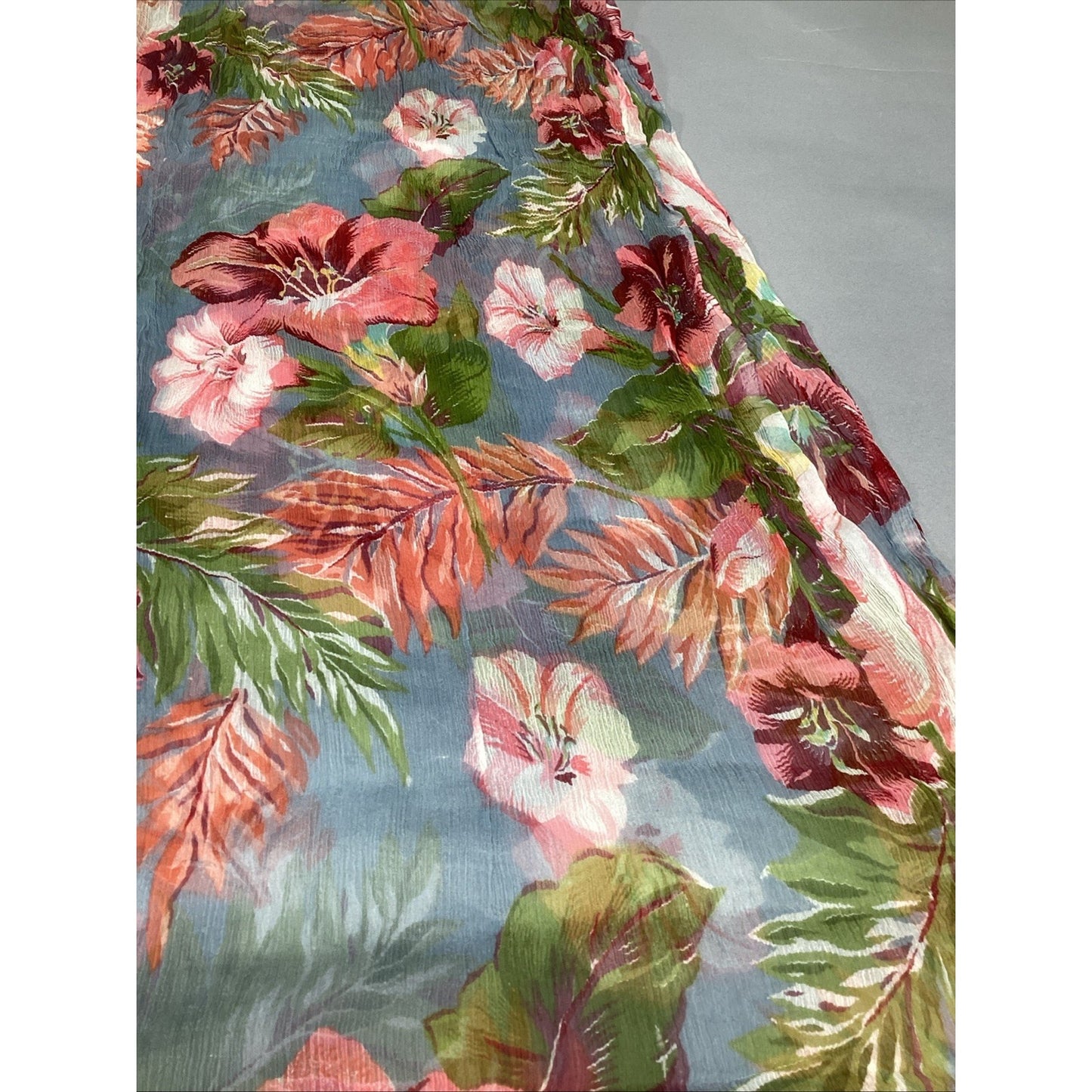 All That Glitters Sheer Vibrant Floral Scarf - Made In India - 60x25”