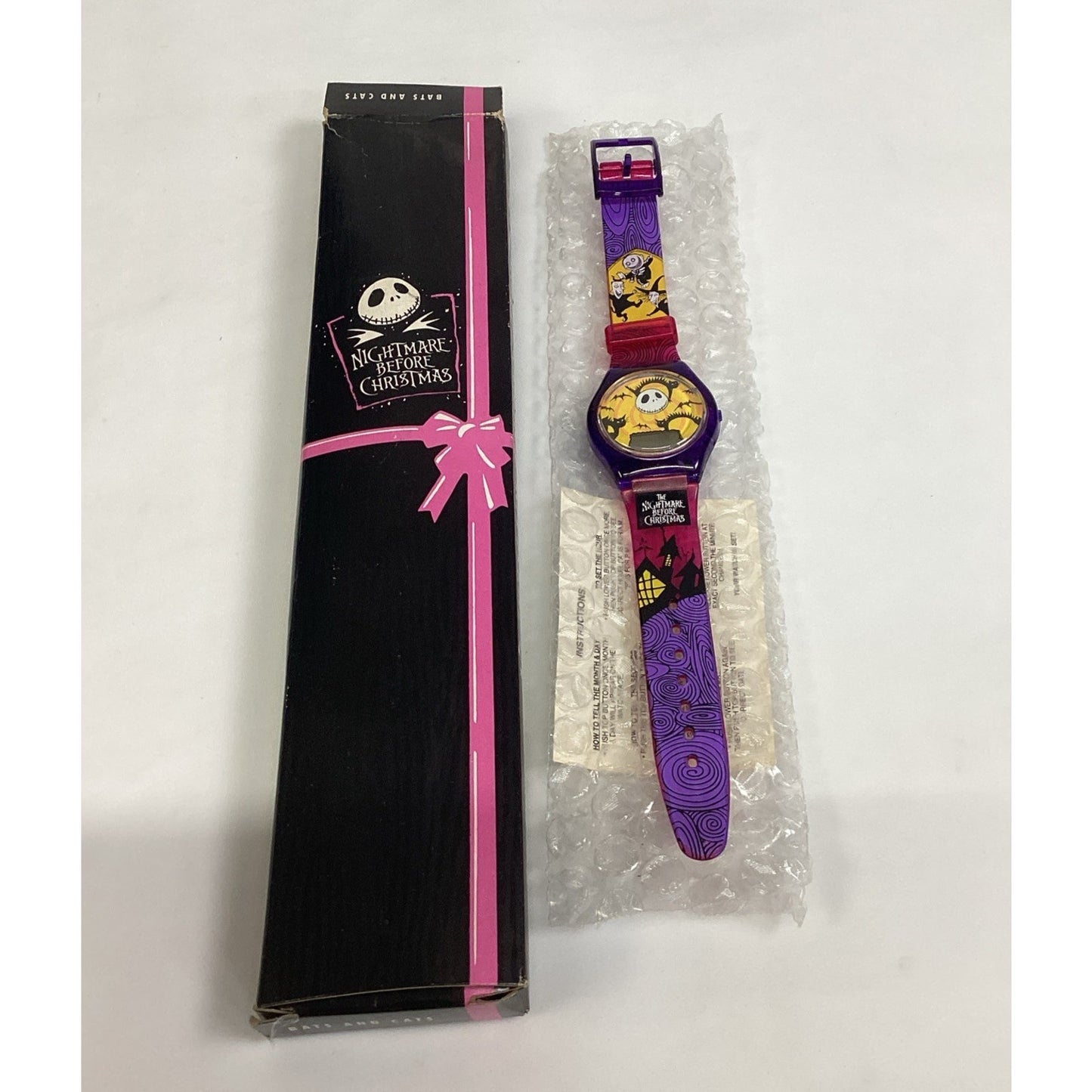 Vintage 1993 Nightmare Before Christmas Burger King Bats & Cats Promo Watch New