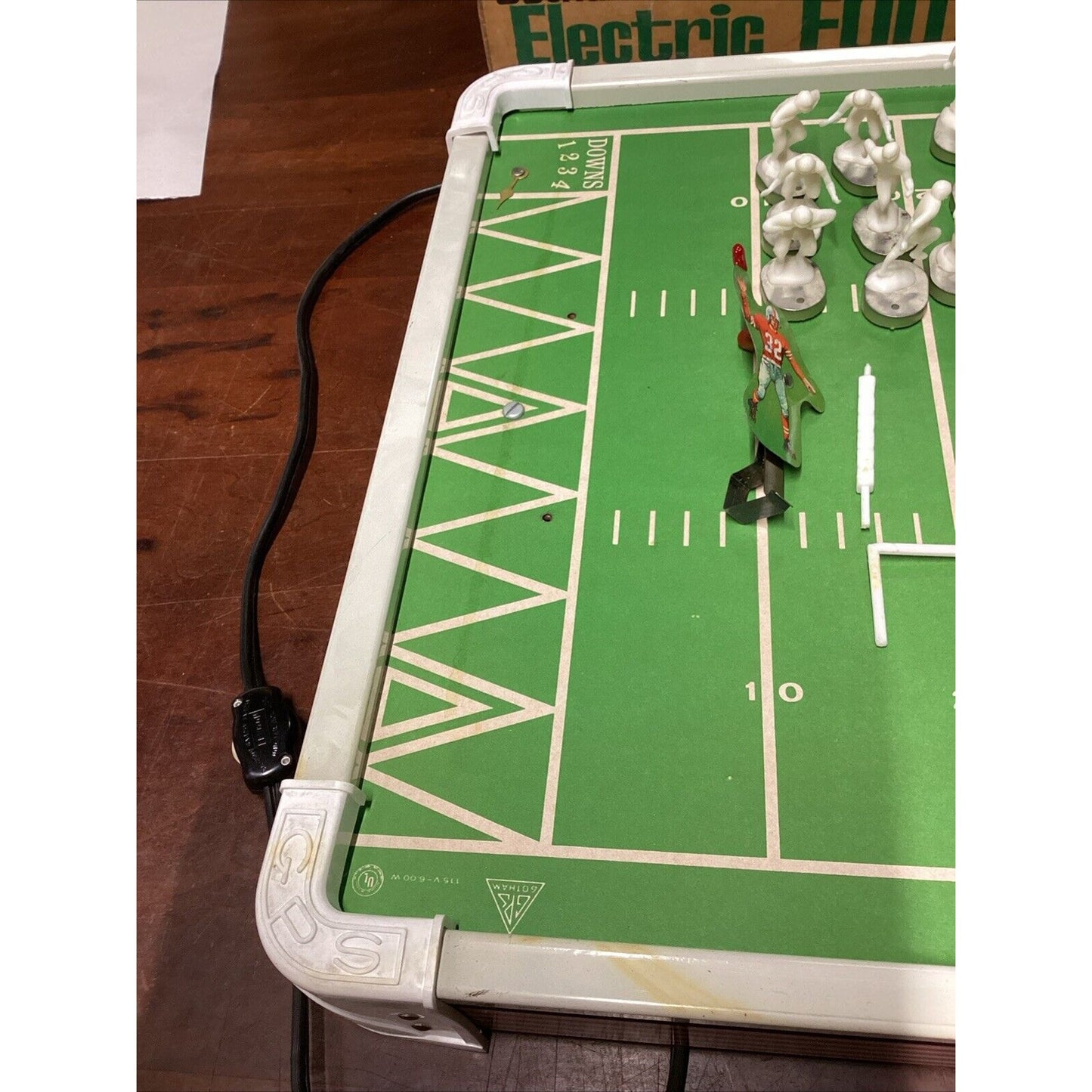 Vintage Gotham Pro Action Electric Football Game Field Players - Tested/Works