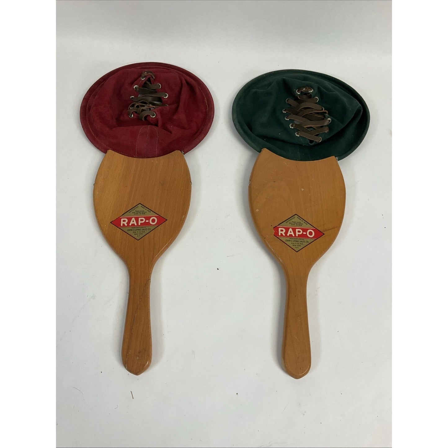 Vintage Rap-O Racquets Paddles by John C. Lehne Sales Co. New York Set Of 2