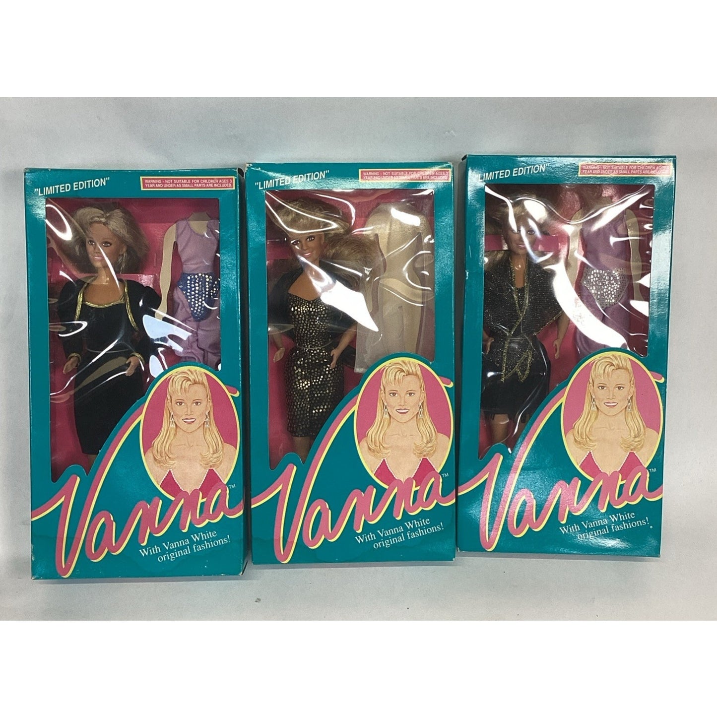 Lot Of 3 Vanna White Limited Edition Dolls - New In Boxes