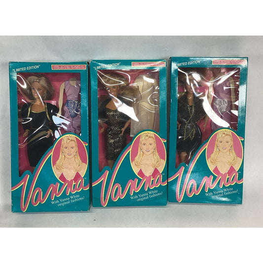 Lot Of 3 Vanna White Limited Edition Dolls - New In Boxes