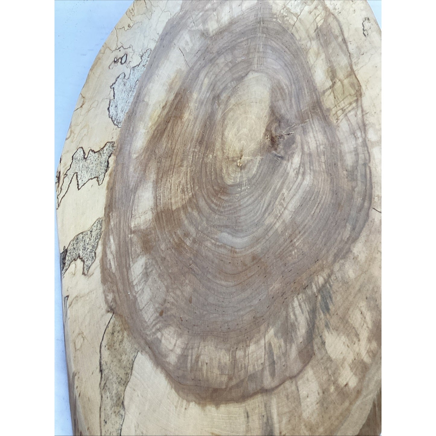 Handcrafted Spalted Olive Ash Live Edge Serving Tray, Platter - 24.5”L