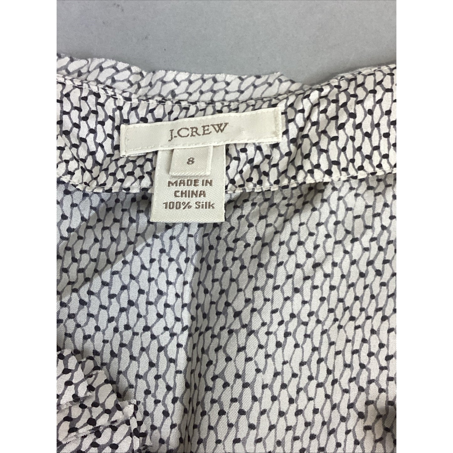 J. Crew Women’s 100% Silk Ruffled Tank Top - Size 8