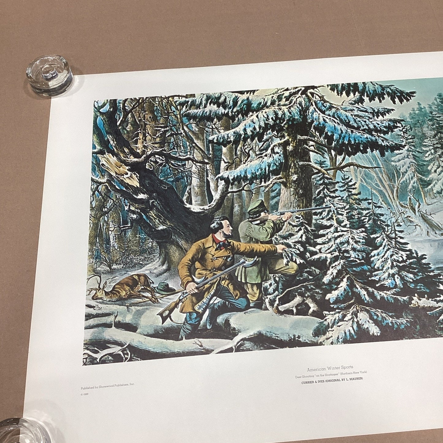 1999 Currier And Ives - American Winter Sports Poster - 28.5x22.5”