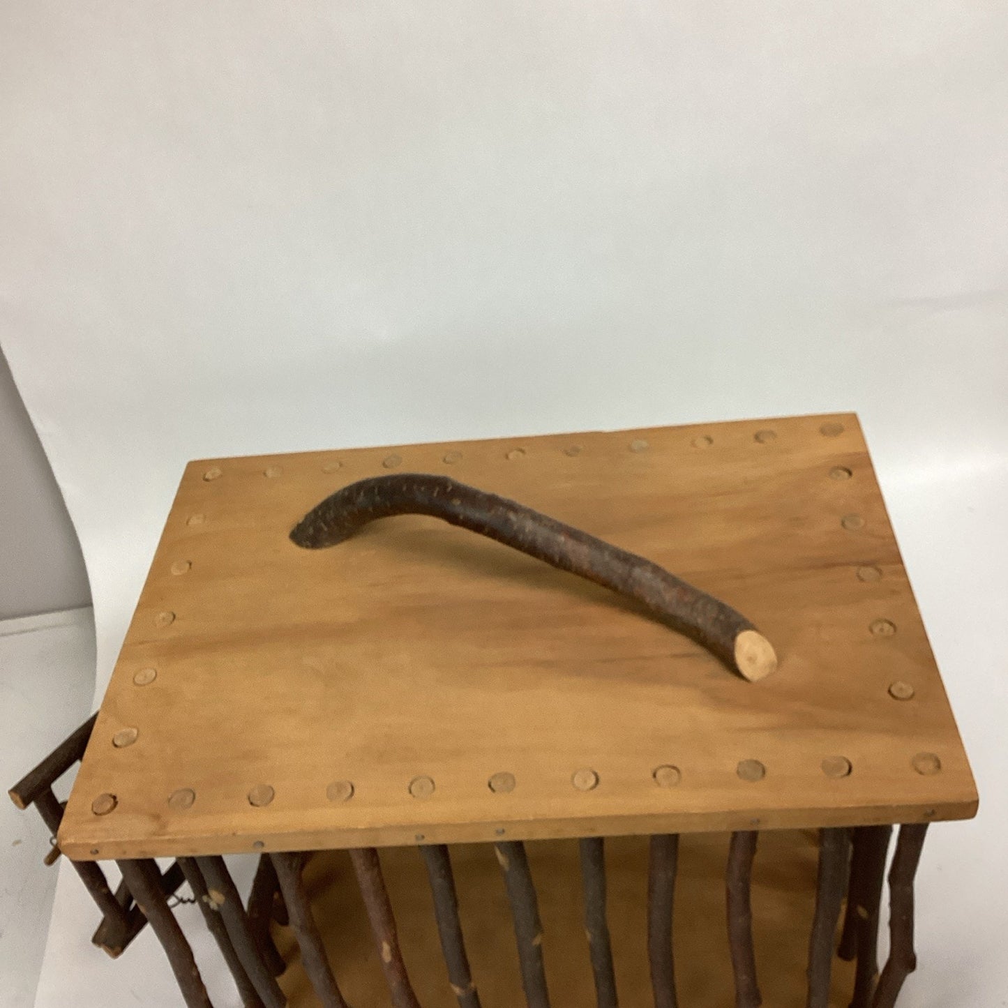 Handmade Wooden Cage With Carved Deer - Made By Wabi Wood Shop In Maine