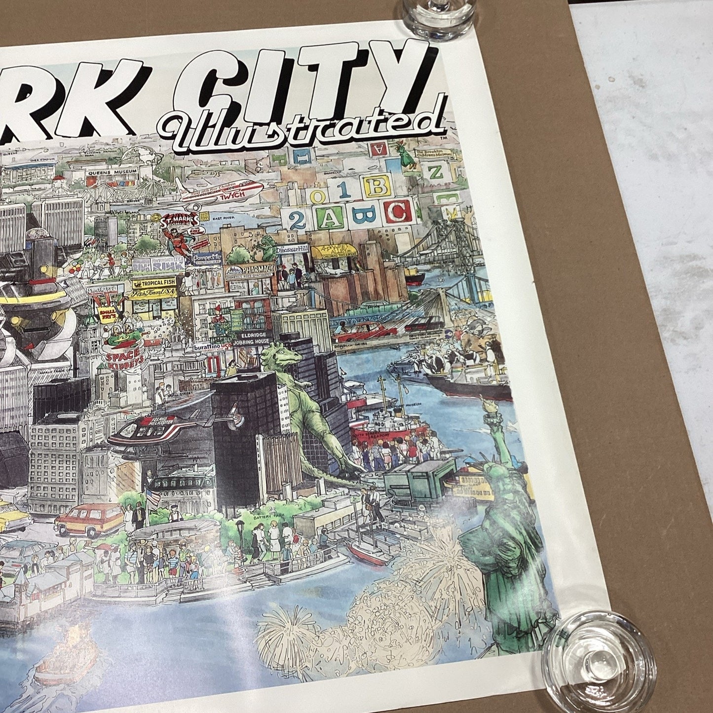 New York City Illustrated For Kids Poster - 1988 - 36x23.75”