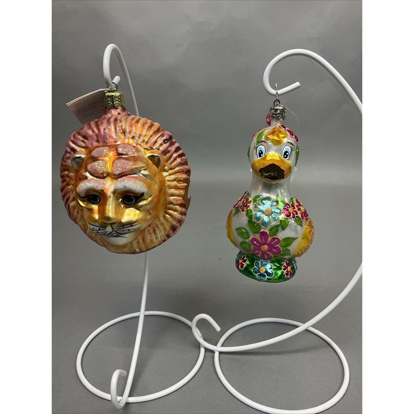 Radko Lion + Webby Rosenquacker Christmas Ornaments / Damaged