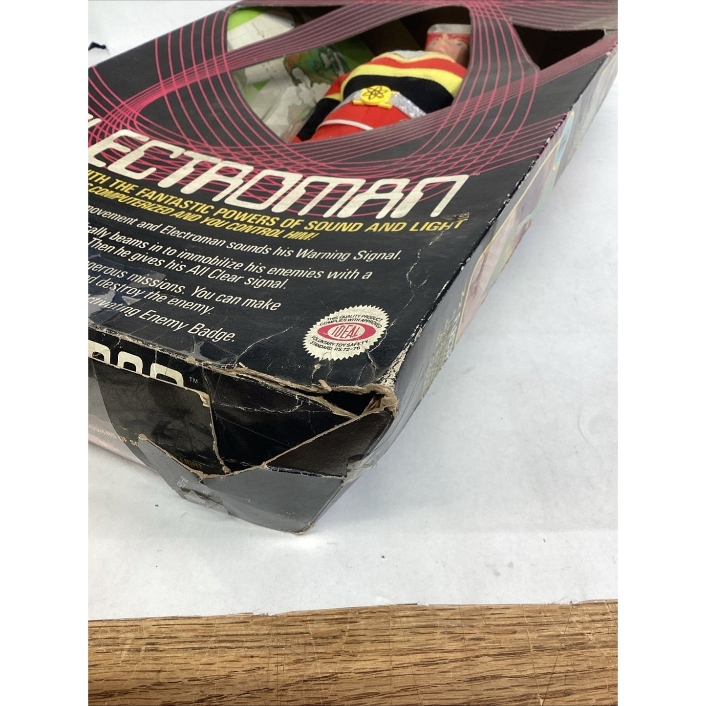 Vintage NOS 1977 Electroman Action Figure W/ Original Box - Box Is Damaged