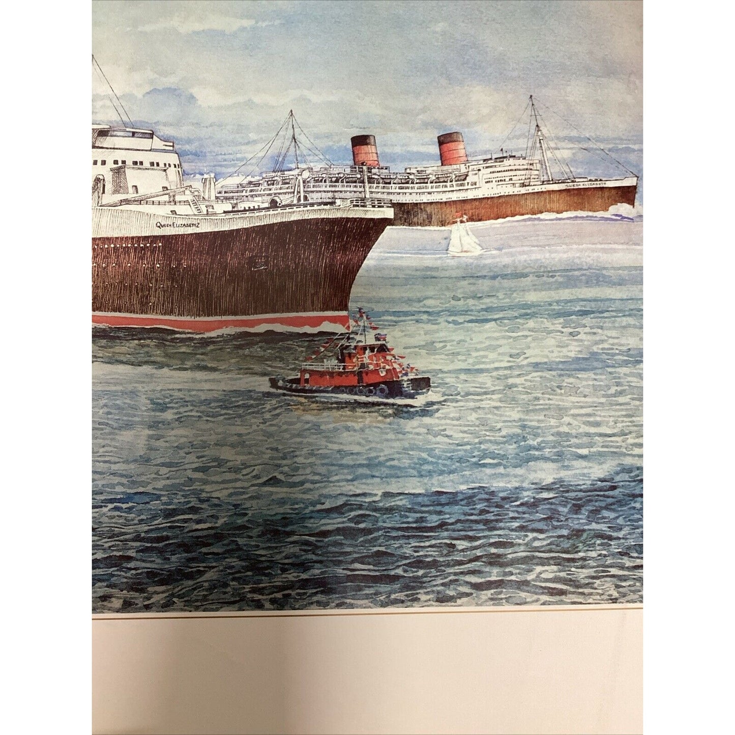 The Legendary Queens - Cunard Queen Mary, QE & QE2 Poster - 29 3/4”x20”