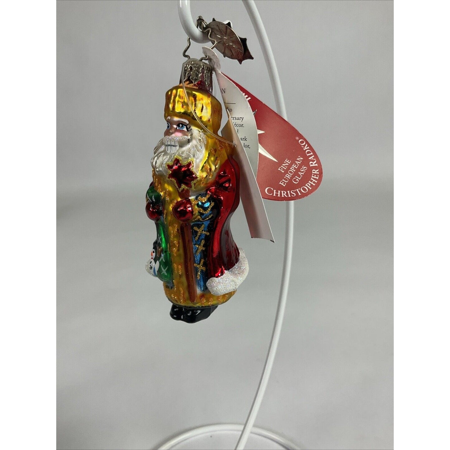 Christopher Radko Glass St Petersburg Santa Gem Christmas Ornament