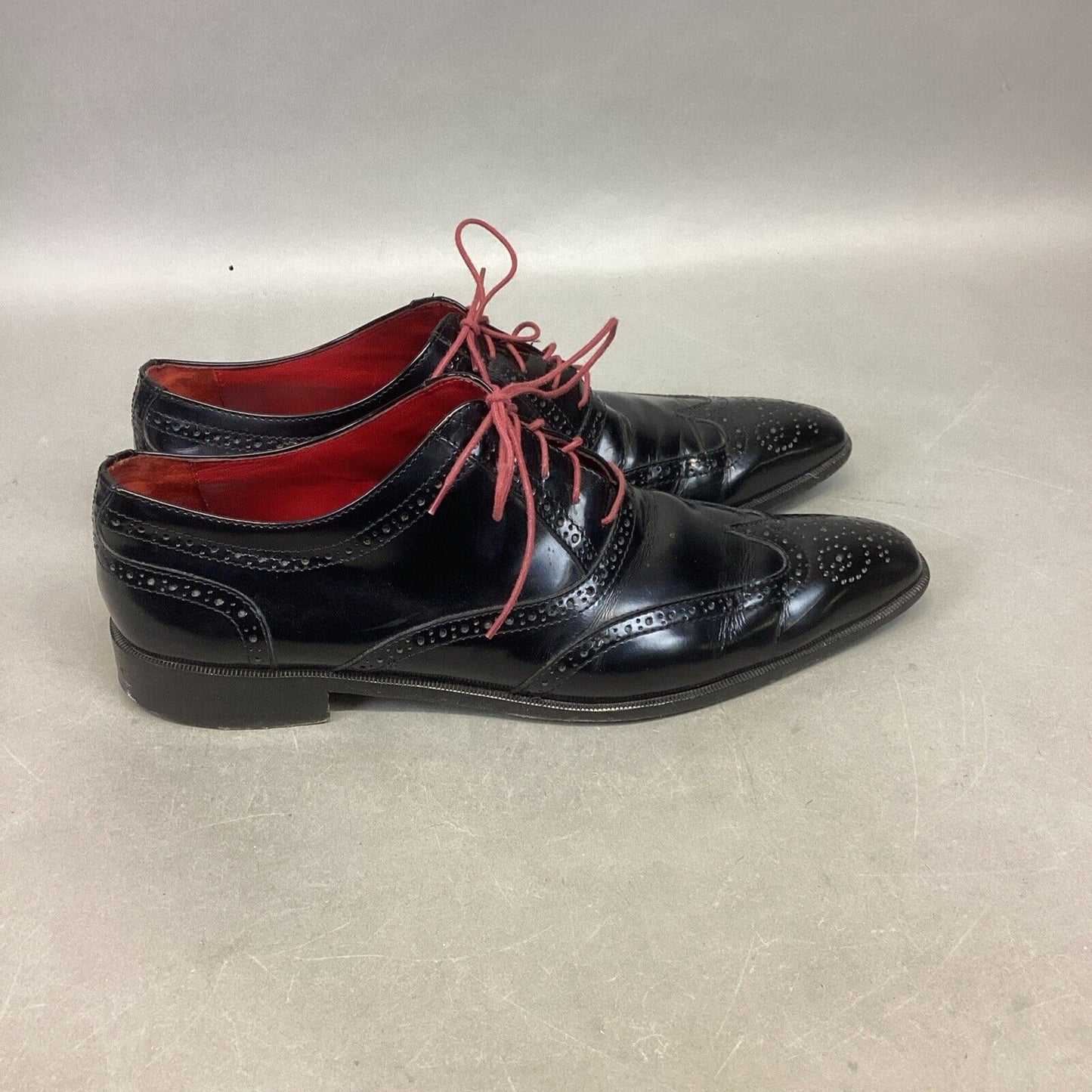 Vaneau Bottier A Paris Men’s Wingtip Black Oxford Dress Shoes - 42 1/2