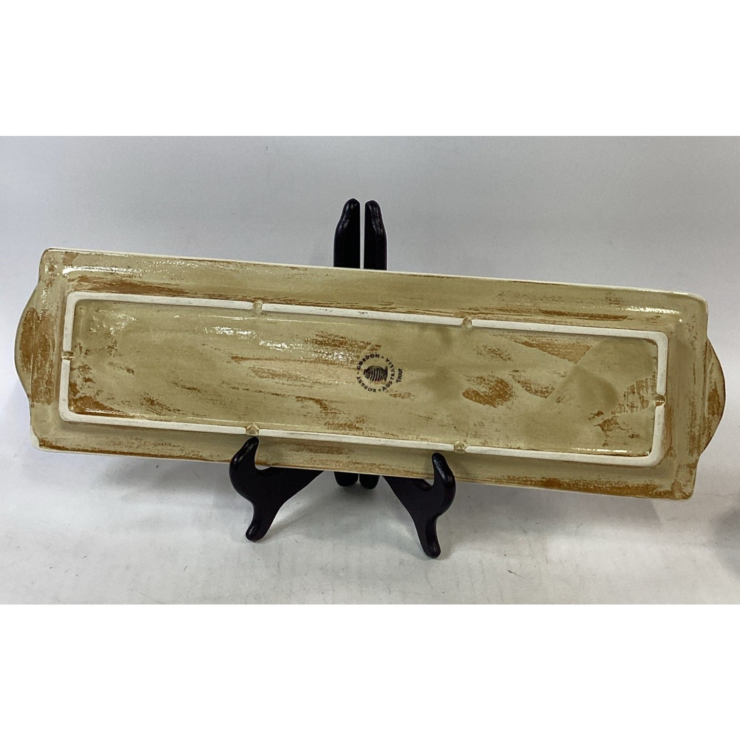Lot Of 2 Rare Rustic Robert Gordon Pottery Trout Platters - 17.5”L - Australia