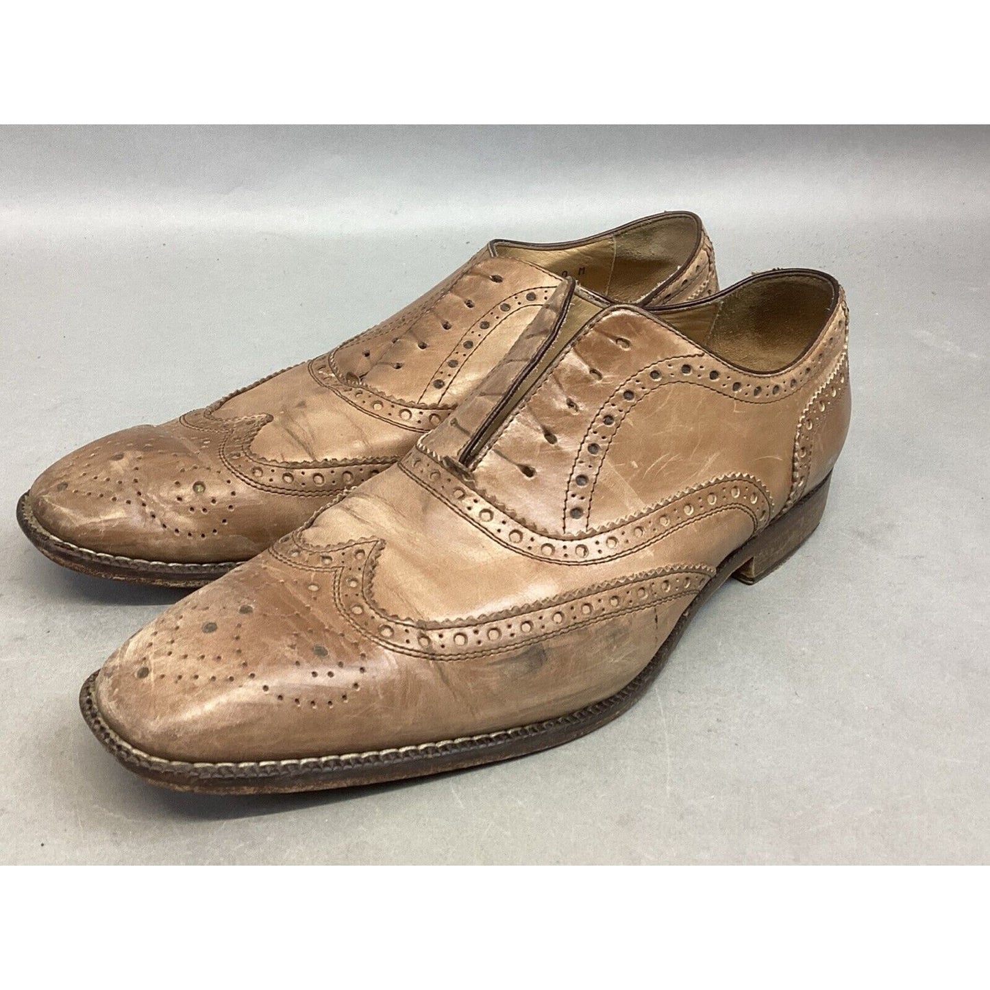 Mercanti Fiorentini Shoes Mens 10 M Oxford Wingtip Lace Up-#5794 - Made In Italy