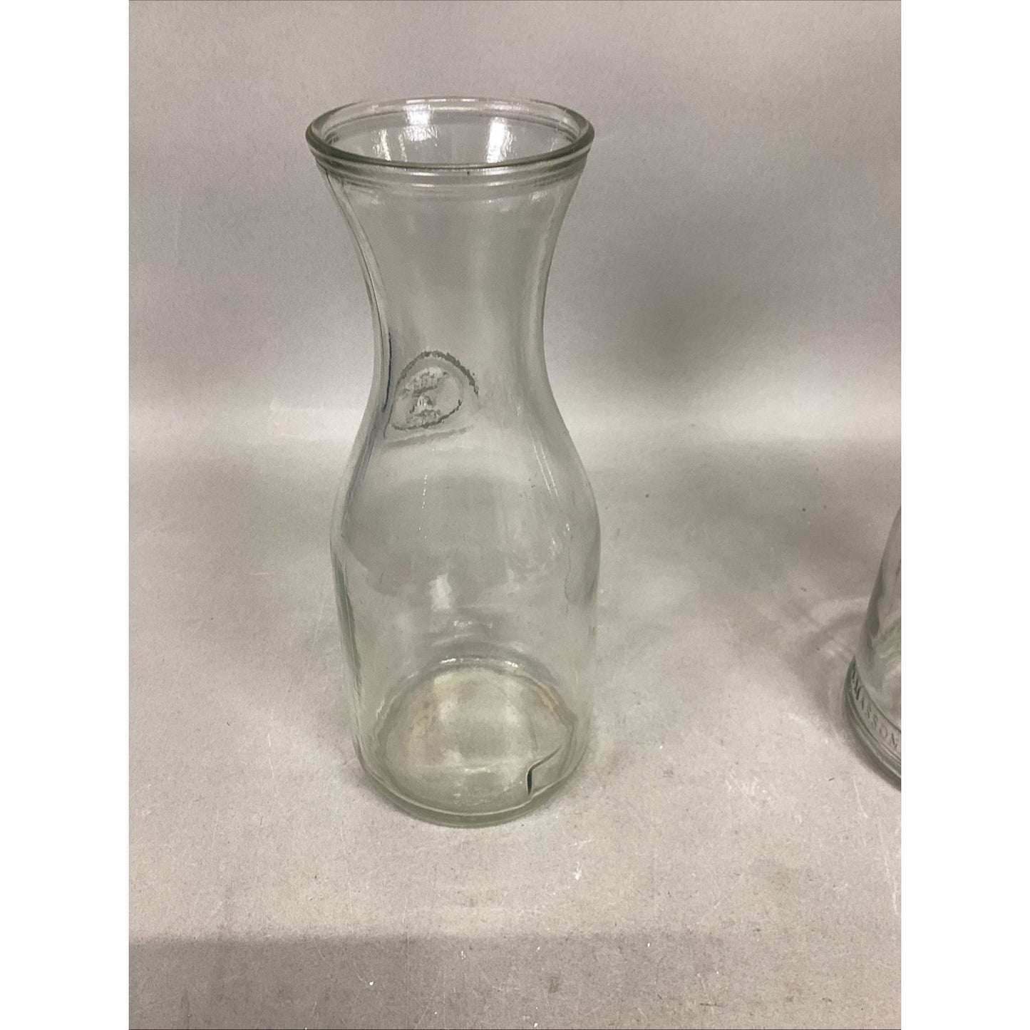 Set Of 2 Paul Masson Glass Carafe Wine Bottles - Since 1852