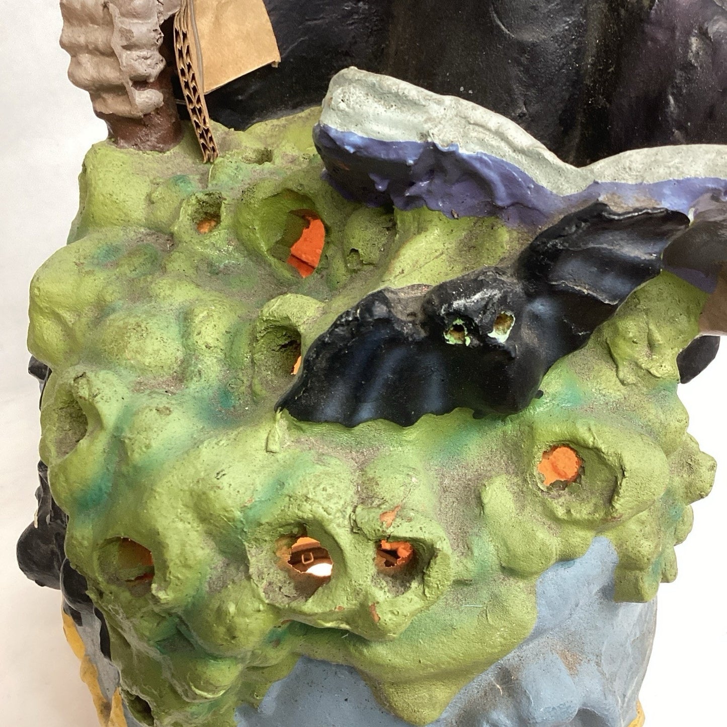 VTG NOS 90s Matrix Industries Halloween Witch Cauldron Lighted Foam Blow Mold