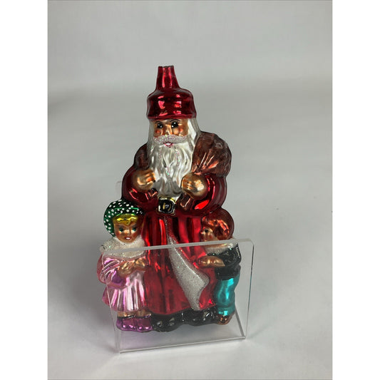 Christopher Radko 1997 GATHER ROUND Ornament Santa WITH BOY & GIRL