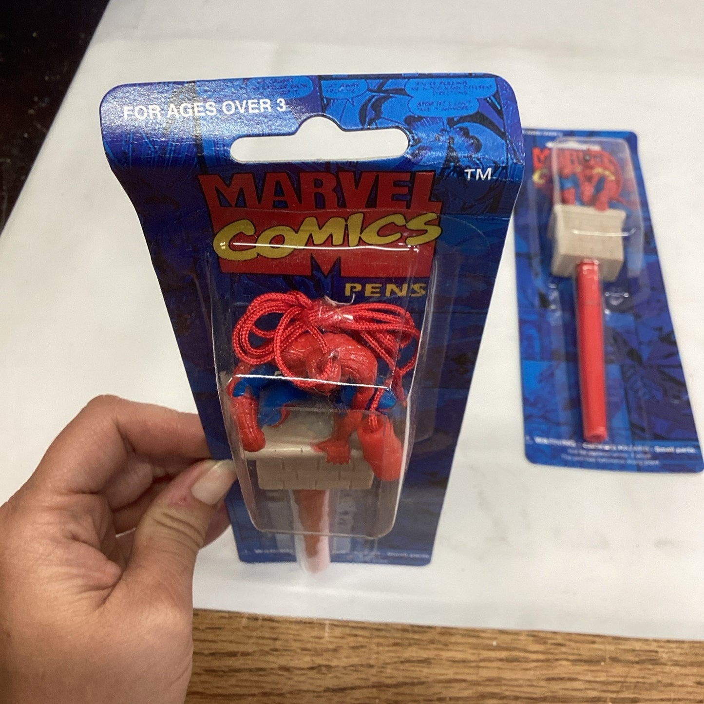 Set Of 2 - 1995 Marvel Comics Spider-Man Pens - NOS