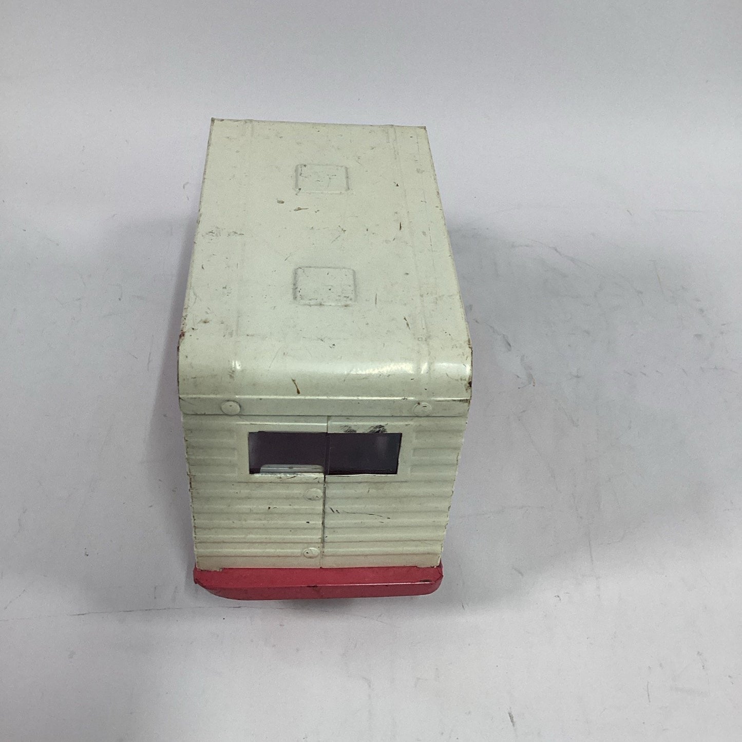 Vintage 1960's Tonka Jeep Camper Pink Pressed Steel Truck and Camper