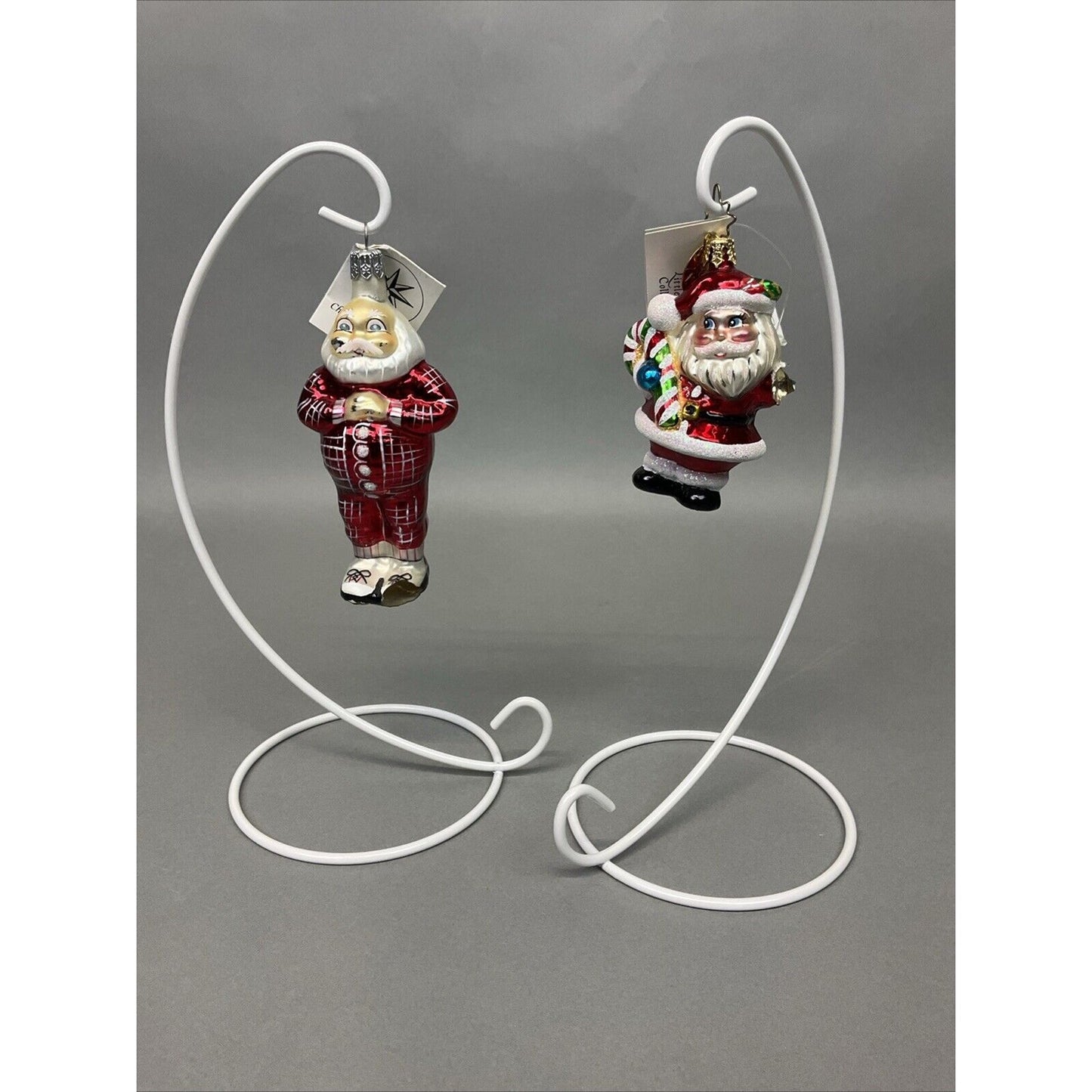 Radko Sleepy Time Santa Claus + Santa Christmas Gems Christmas Ornaments/Damaged