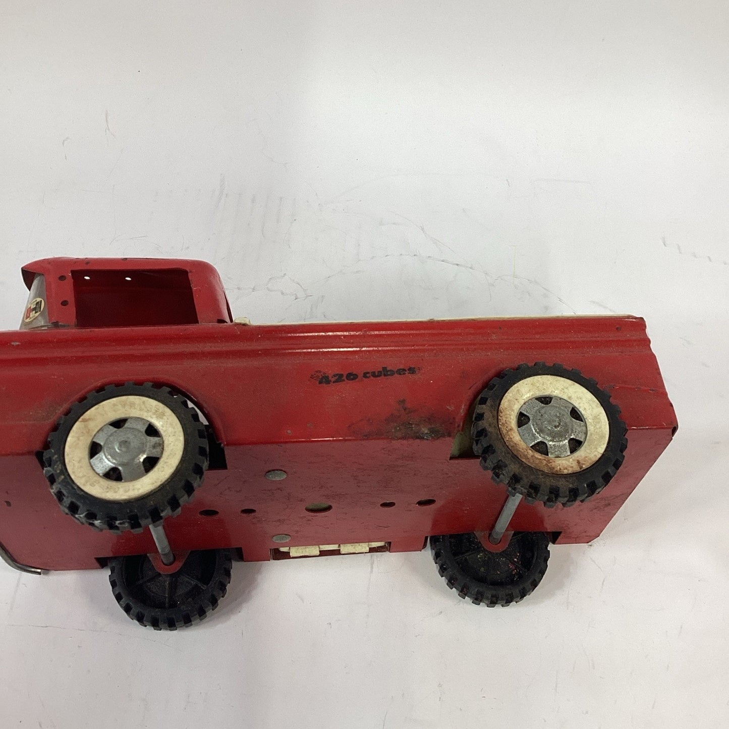 Vintage Structo Red Pick-Up Truck Pressed Steel