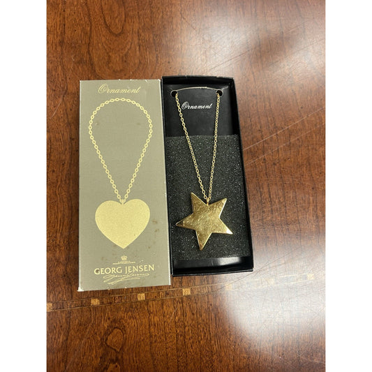 Georg Jensen Denmark Gold Plated 5 Point Star Ornament