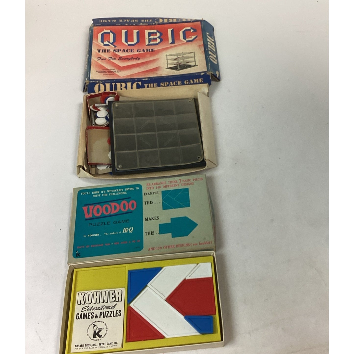 Vintage Qubic The Space Game And Voodoo Puzzle Game