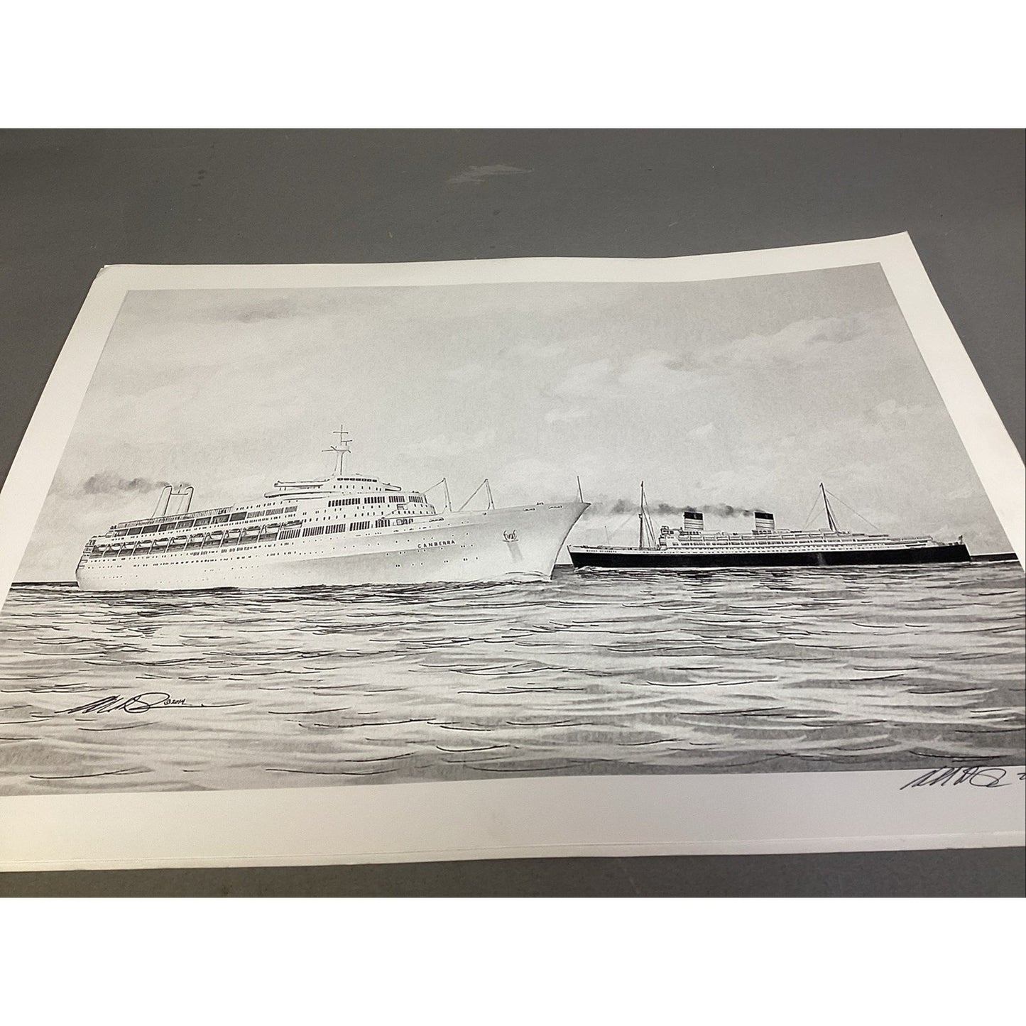 Canberra Ship Art Print - 16x12” - Signed In 2018