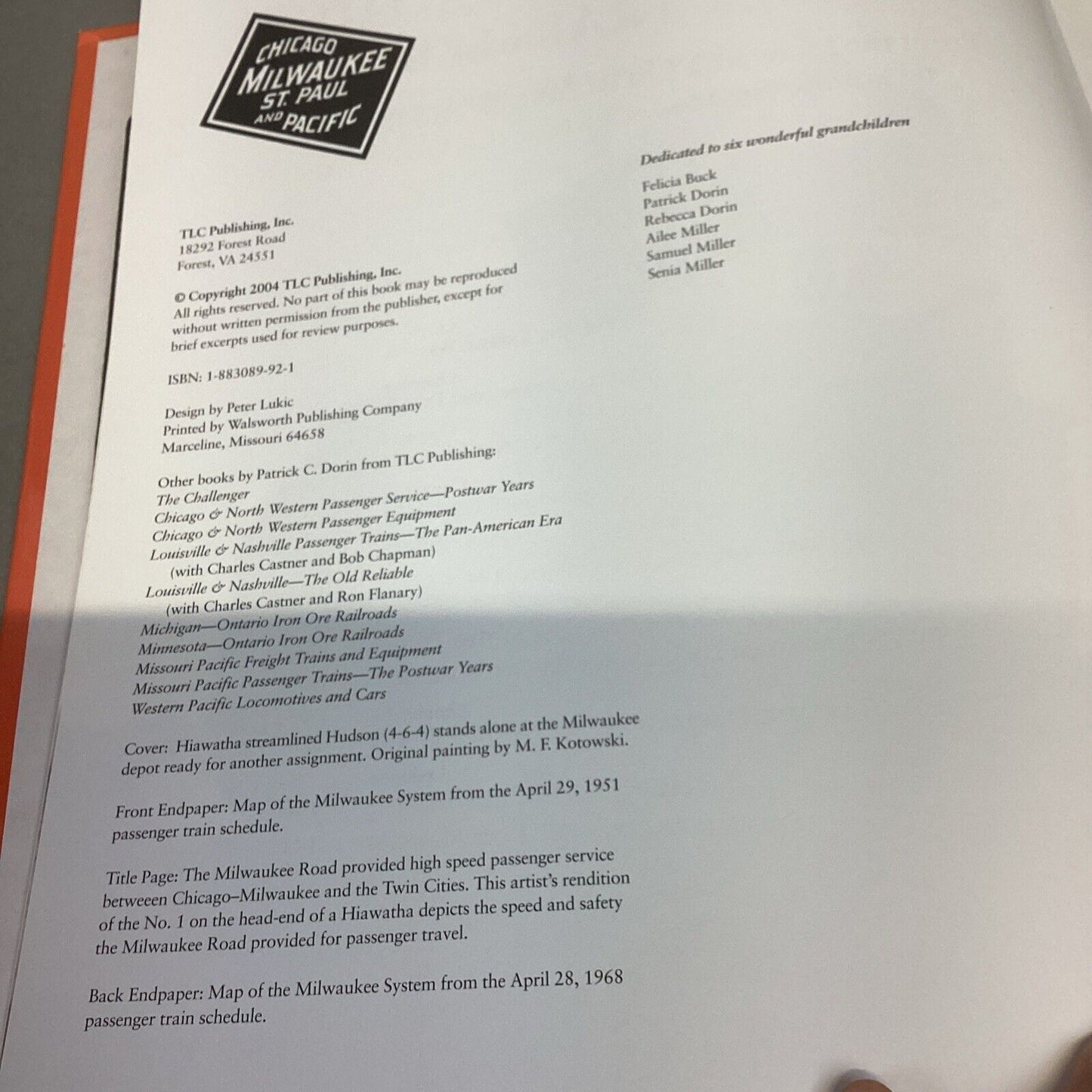 THE MILWAUKEE ROAD PASSENGER TRAIN SERVICES Hiawatha To Amtrak & Beyond