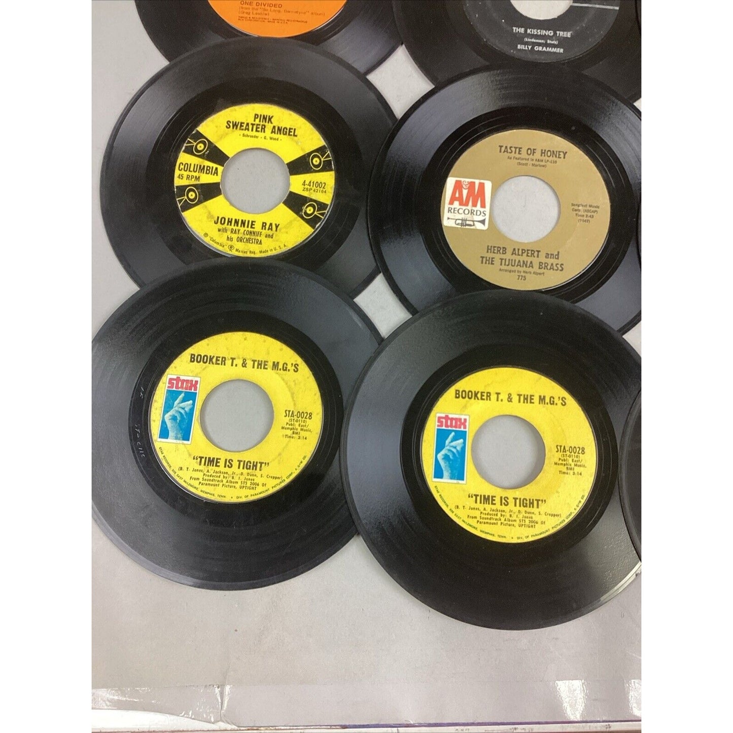 Lot Of 21 Vinyl 45’s Records - Booker T, Don Cavalieri, Siler Brothers, Claude K