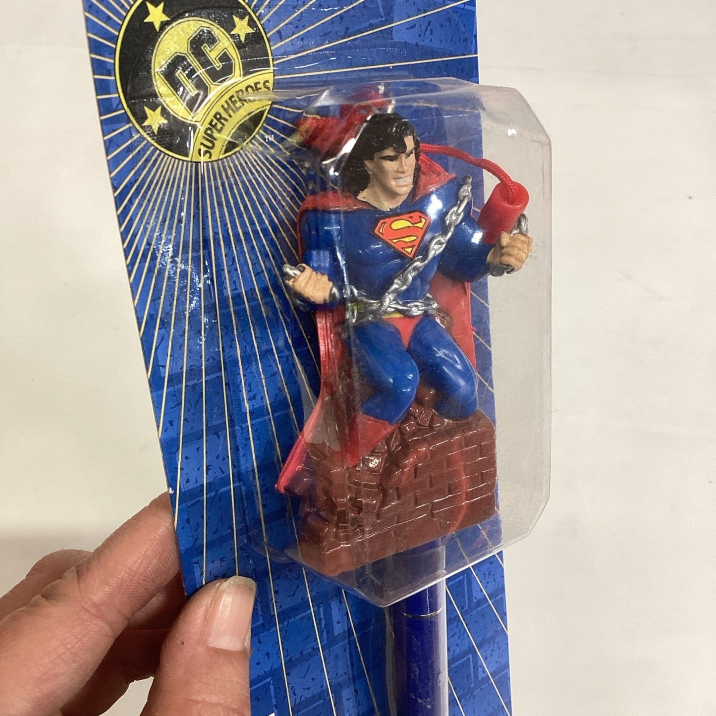 VINTAGE SUPERMAN PENCIL/PEN TOPPER WITH PEN
